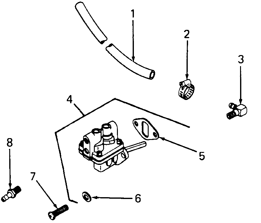 Fuel Pump (Model 1872) Diagram and Parts List for 1872 2072-756300-799999-147730100-148720100-148730100-149720100-149730100 Cub Cadet Lawn Tractor